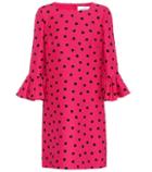 Valentino Printed Silk And Wool Dress