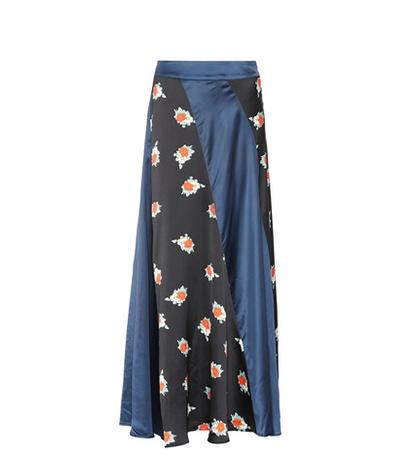 Ganni Glenmore Printed Satin Skirt