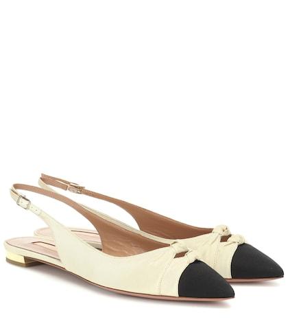 Aquazzura Mondaine Grosgrain Ballet Flats