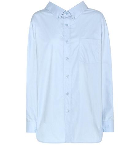 Balenciaga Swing Collar Cotton Shirt