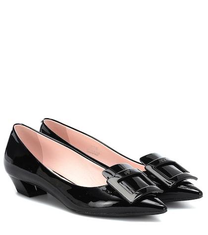 Roger Vivier Gommetine Leather Ballet Flats