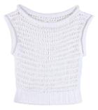Saint Laurent Crochet-knit Cotton Top