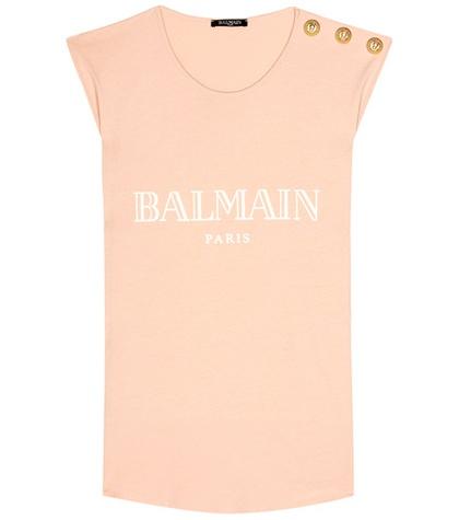 Balmain Printed Cotton Tank Top