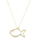 Aliita Fish 9kt Gold Necklace With Diamond