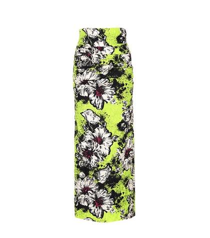 Miu Miu Floral Cloqué Skirt