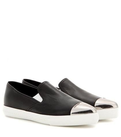 Jimmy Choo Leather Slip-on Sneakers