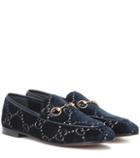 Saint Laurent Gg Velvet Loafers