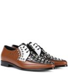 Prada Embellished Leather Brogues
