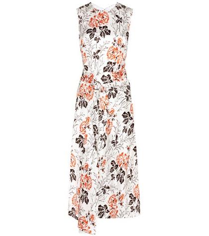 Victoria Beckham Belted Silk-blend Shift Dress