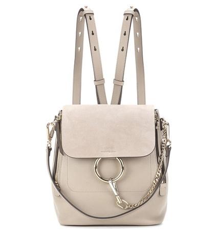 Chlo Faye Leather And Suede Backpack
