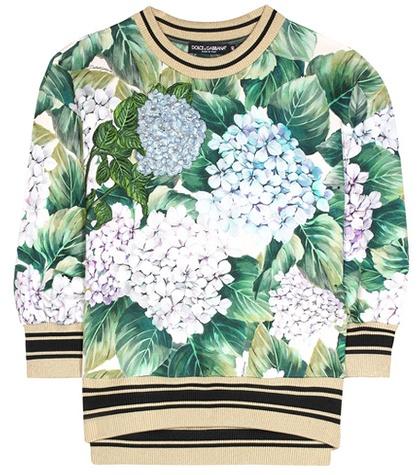 Mary Katrantzou Printed Embroidered Cotton Sweater