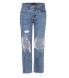Balenciaga W3 Higher Ground Cropped Boyfriend Jeans