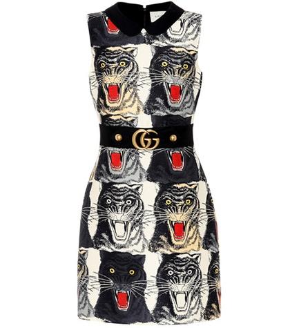 Gucci Printed Wool-blend Dress