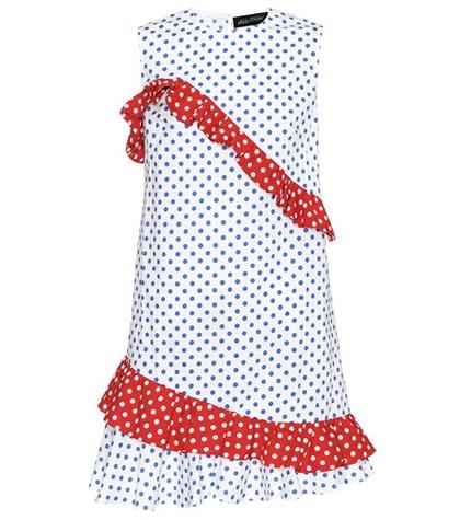 Anna October Cotton Ruffle Polka Dot Dress