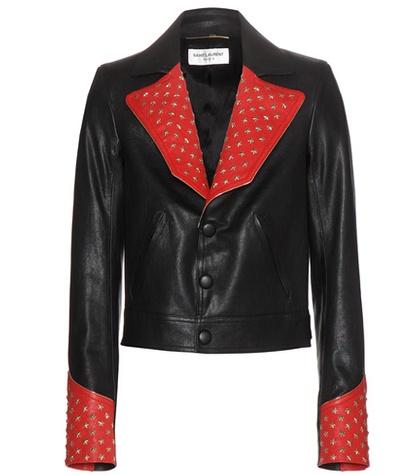 Miu Miu Embellished Leather Jacket