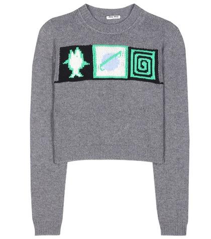 Miu Miu Cropped Cashmere Sweater