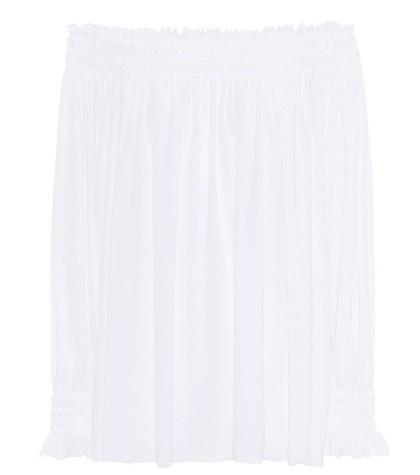 Norma Kamali Crêpe Off-the-shoulder Top