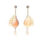 Etro Shell And Faux Pearl Drop Earrings