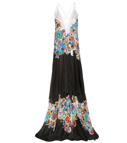 Roberto Cavalli Printed Cotton Maxi Dress