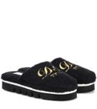 Dolce & Gabbana Embroidered Terry Cloth Slippers