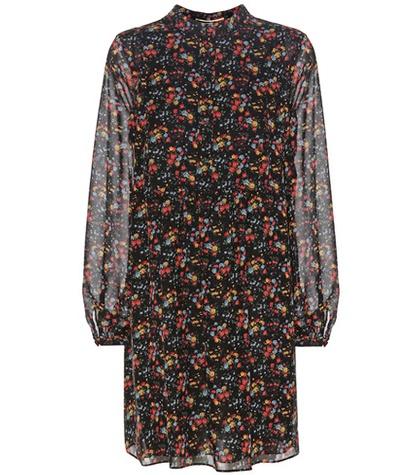 Saint Laurent Floral-printed Silk Dress