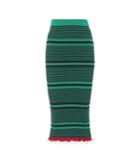 Gianvito Rossi Striped Cotton-blend Skirt