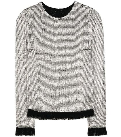 Roger Vivier Embellished Silk Top