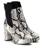 Acne Studios Embossed Leather Ankle Boots