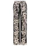 Valentino Floral-printed Virgin Wool Crêpe Trousers
