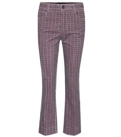 Miu Miu Plaid Corduroy Trousers