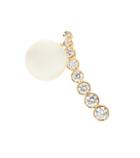 Sophie Bille Brahe Croissant Mer Au Sud 18kt Gold Earring With Pearls