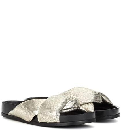 Woolrich Leather Slip-on Sandals