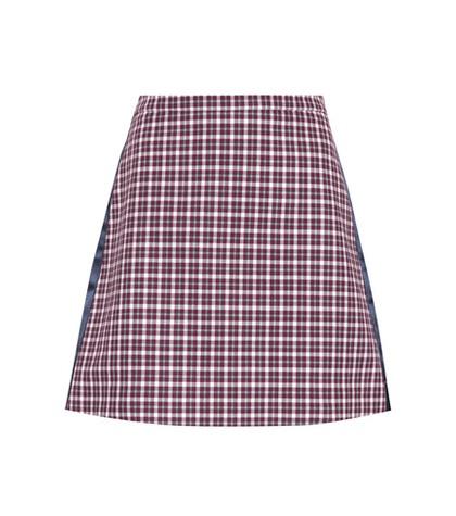 See By Chlo Checked Cotton-blend Miniskirt