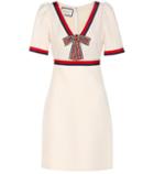 Gucci V-neck Silk And Wool Dress