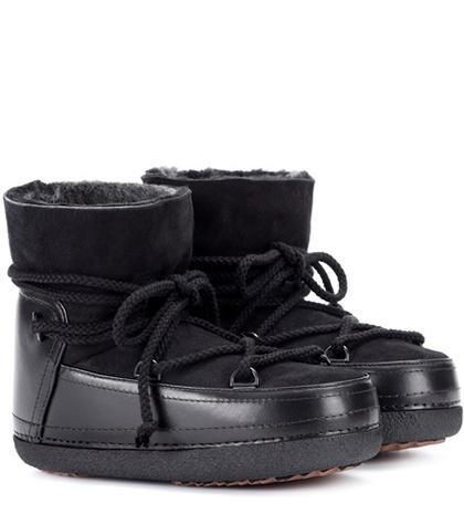 Rockins Classic Low Fur-lined Leather Boots