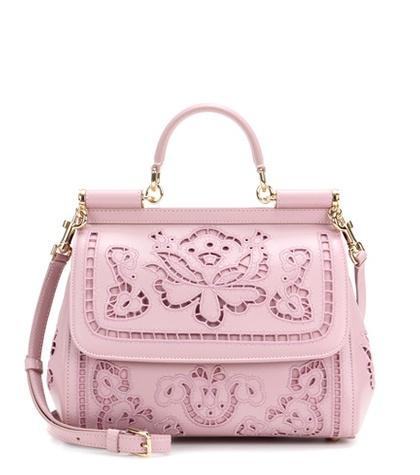 Dolce & Gabbana Sicily Medium Embroidered Leather Tote