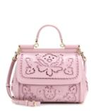 Dolce & Gabbana Sicily Medium Embroidered Leather Tote