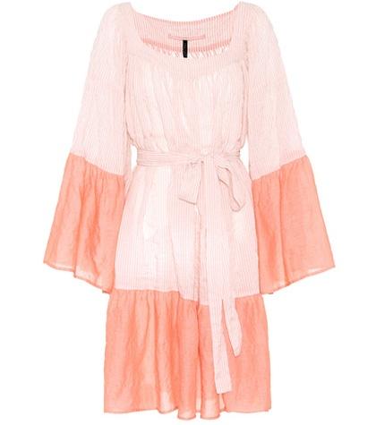 Fendi Short Peasant Cotton-blend Dress