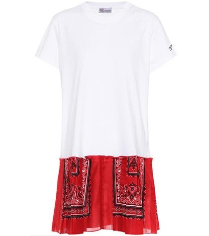 Redvalentino Printed Cotton T-shirt Dress
