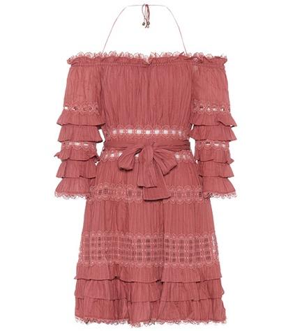 Zimmermann Off-the-shoulder Cotton Minidress