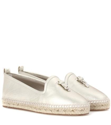 Loro Piana My Charms Leather Espadrilles