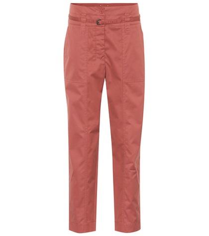 Bottega Veneta High-waisted Cotton-blend Pants