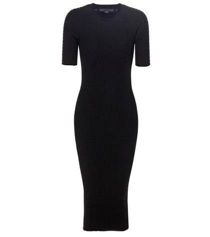 Alexander Wang Embellished Ribbed Dress
