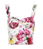 Roger Vivier Floral Jacquard Bustier Top