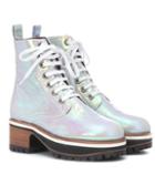 Stella Mccartney Holographic Leather Ankle Boots