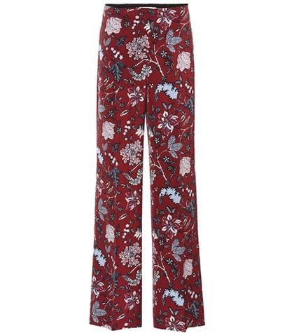 Fendi High-waisted Silk-blend Trousers