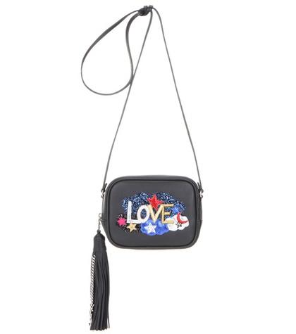 Saint Laurent Monogram Love Blogger Embellished Leather Shoulder Bag
