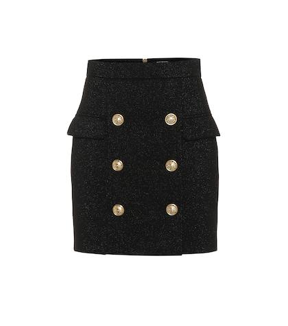 Balmain Wool-blend Miniskirt
