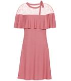 Prada Lace-trimmed Crêpe Dress