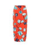 Diane Von Furstenberg Floral Crêpe Pencil Skirt